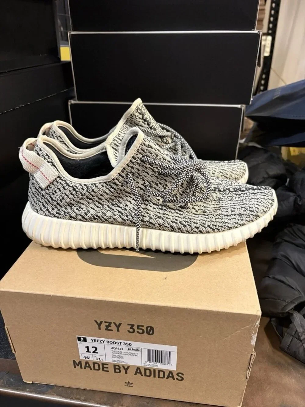 WORN Men’s Yeezy Boost 350 Turtledove (2022) AQ4832 Size 12 WITH BOX
